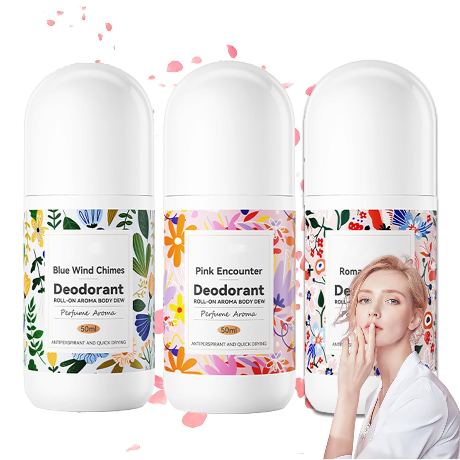 NALACAL Romantic Roll-On Perfume, Pheromones Roller, Travel Size Concentrated Long Lasting Aromatherapy Body Fragrance for Women and Men, Roll on Body Perfume Deodorant (Combination -3pcs)