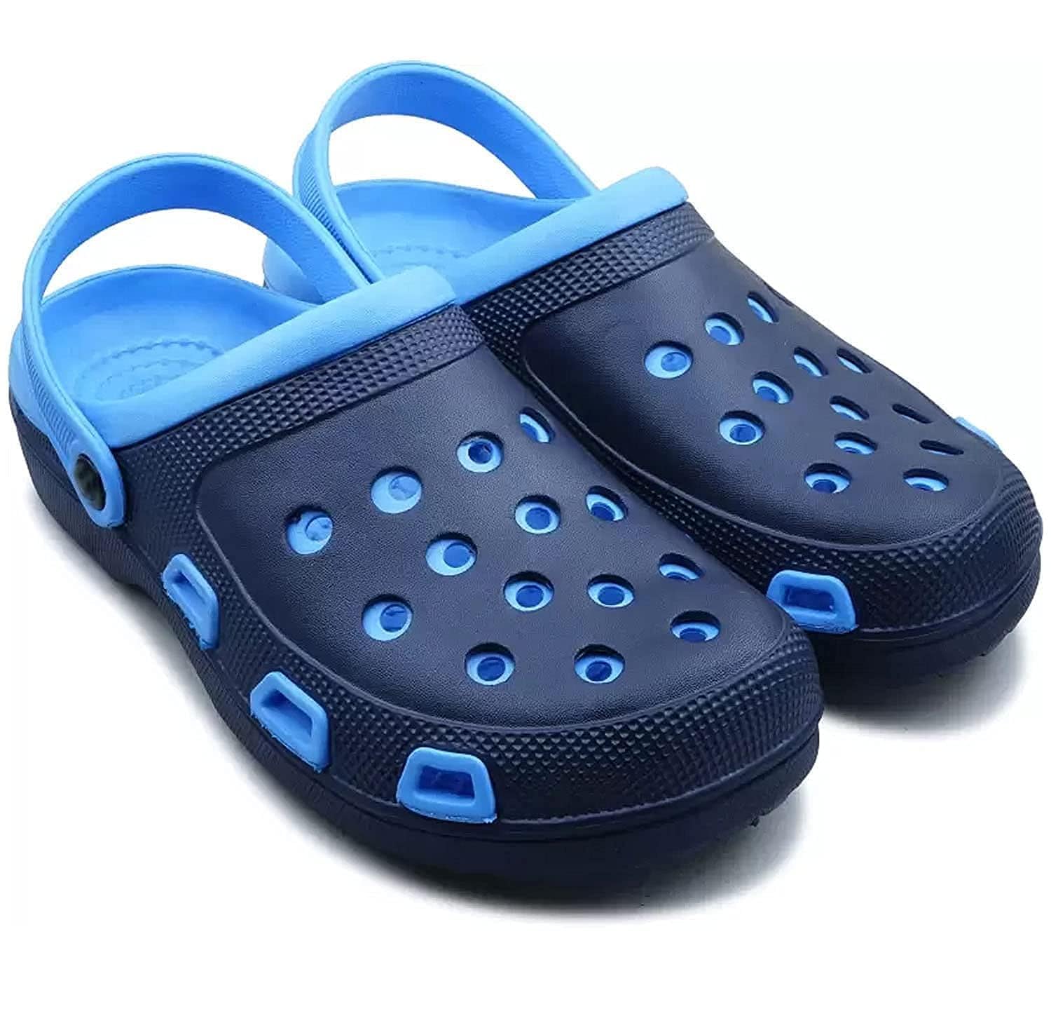 Light Weight | Best Fit | Anti Skid | Water Resistant | Cushioned Blue Clogs for Men - 9 UK-image-24