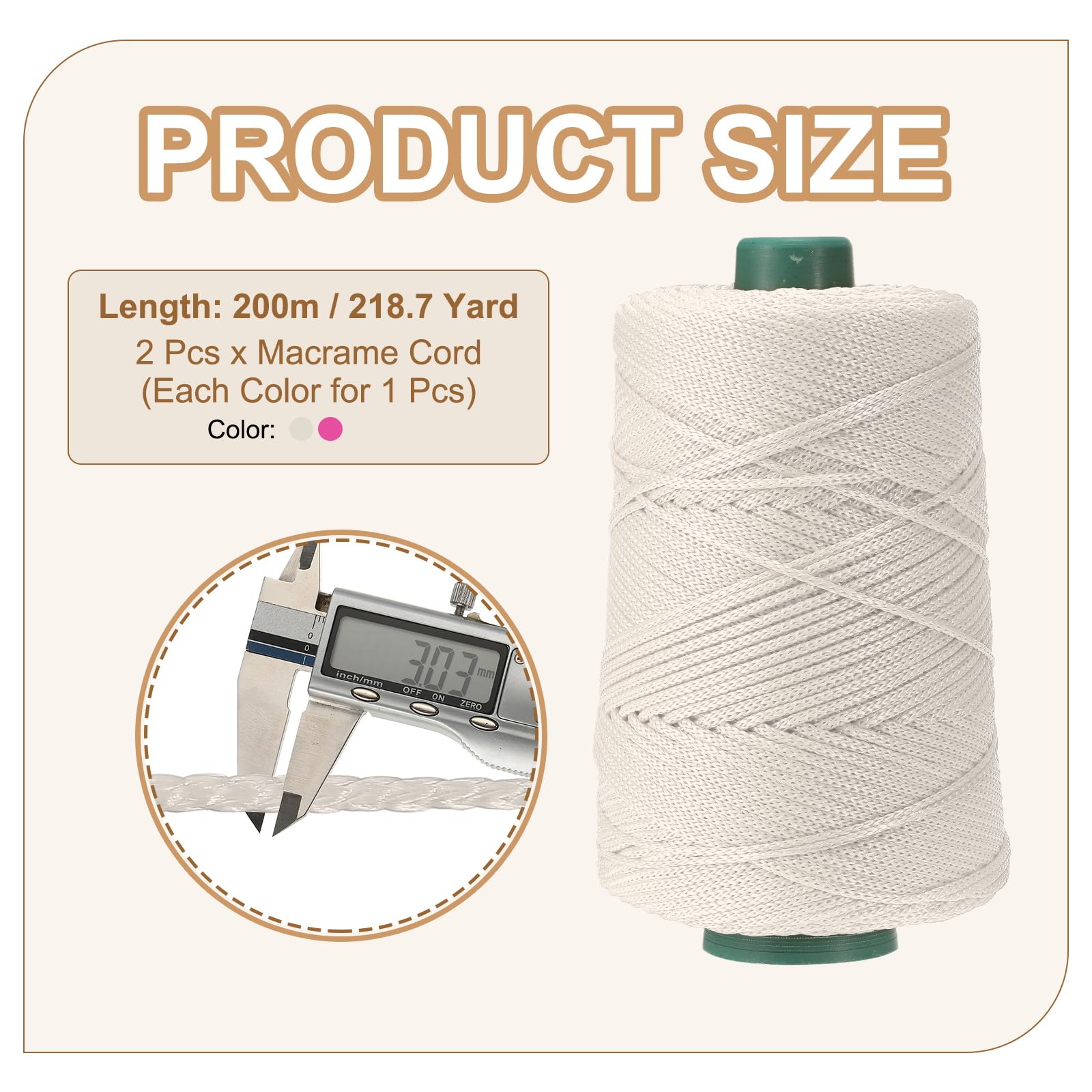 YELARXI Polyester Macrame Cord - Image 2