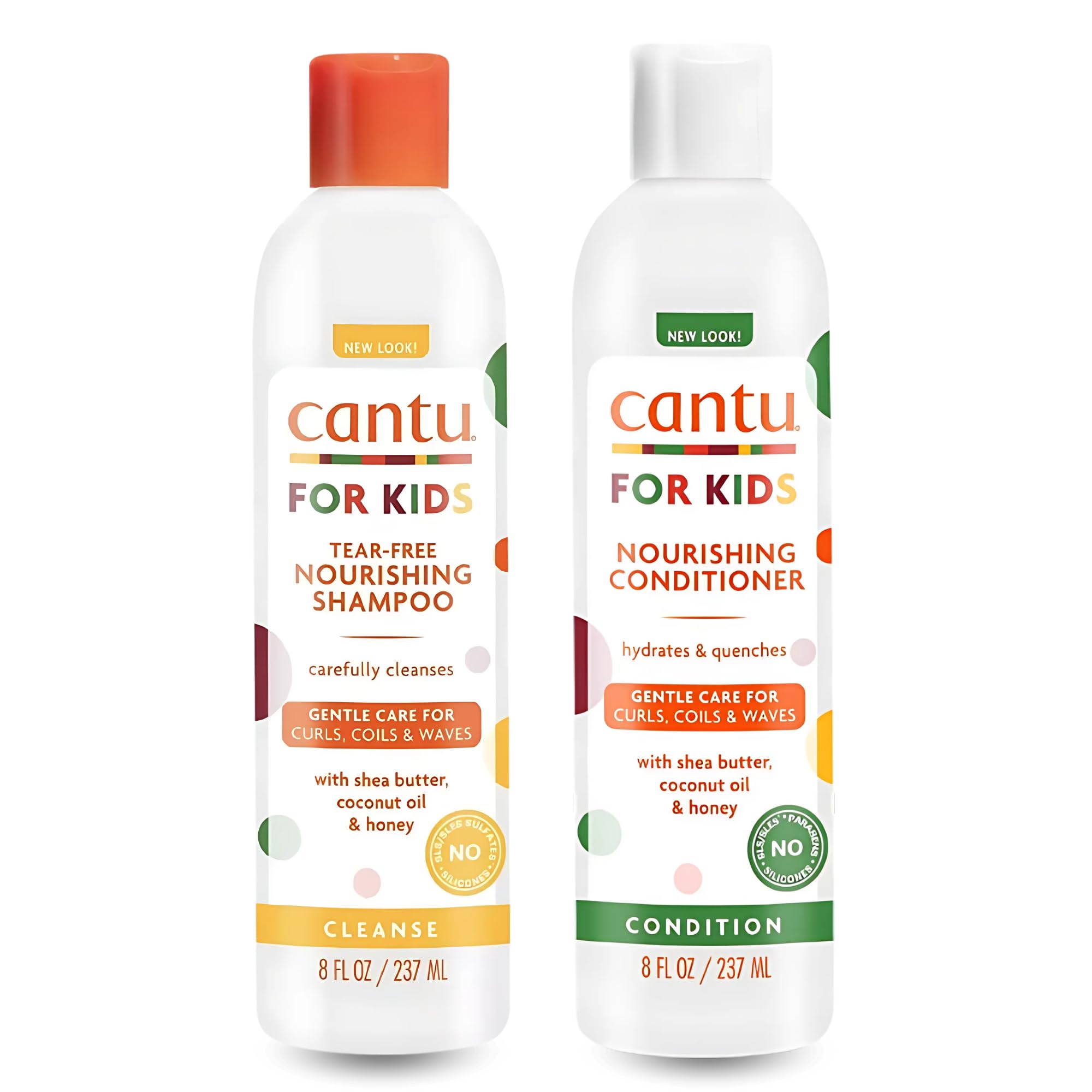 Cantu Care for Kids Tear-free Nourishing Shampoo 8oz & Conditioner 8oz Duo-set by Cantu