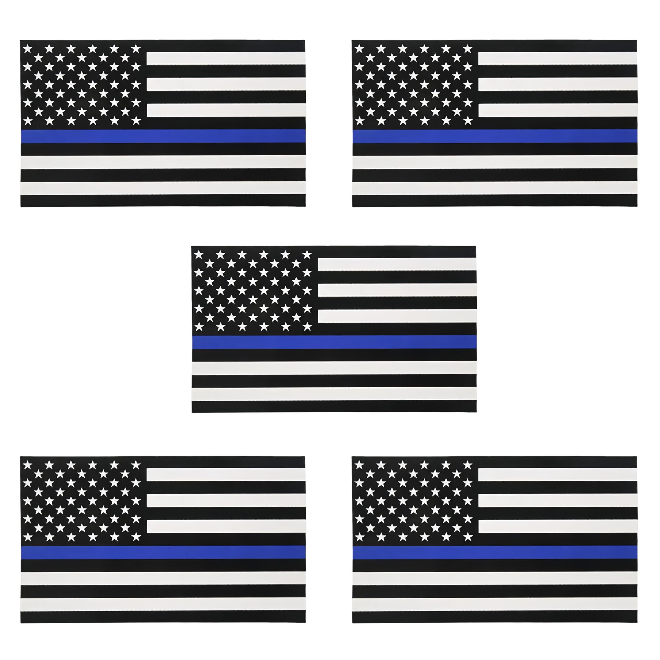 American Flag Decal 5pcs USA Flag Decal Sticker Car Stickers for Cars/Trucks - Support US Military (5 X 3 Inch