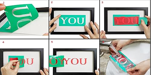 Miniatura 5 de DGAGA 2 plantillas de serigrafía autoadhesivas de granja con pasta de tiza, 12 unidades, plantillas de malla, plantillas de seda reutilizables para