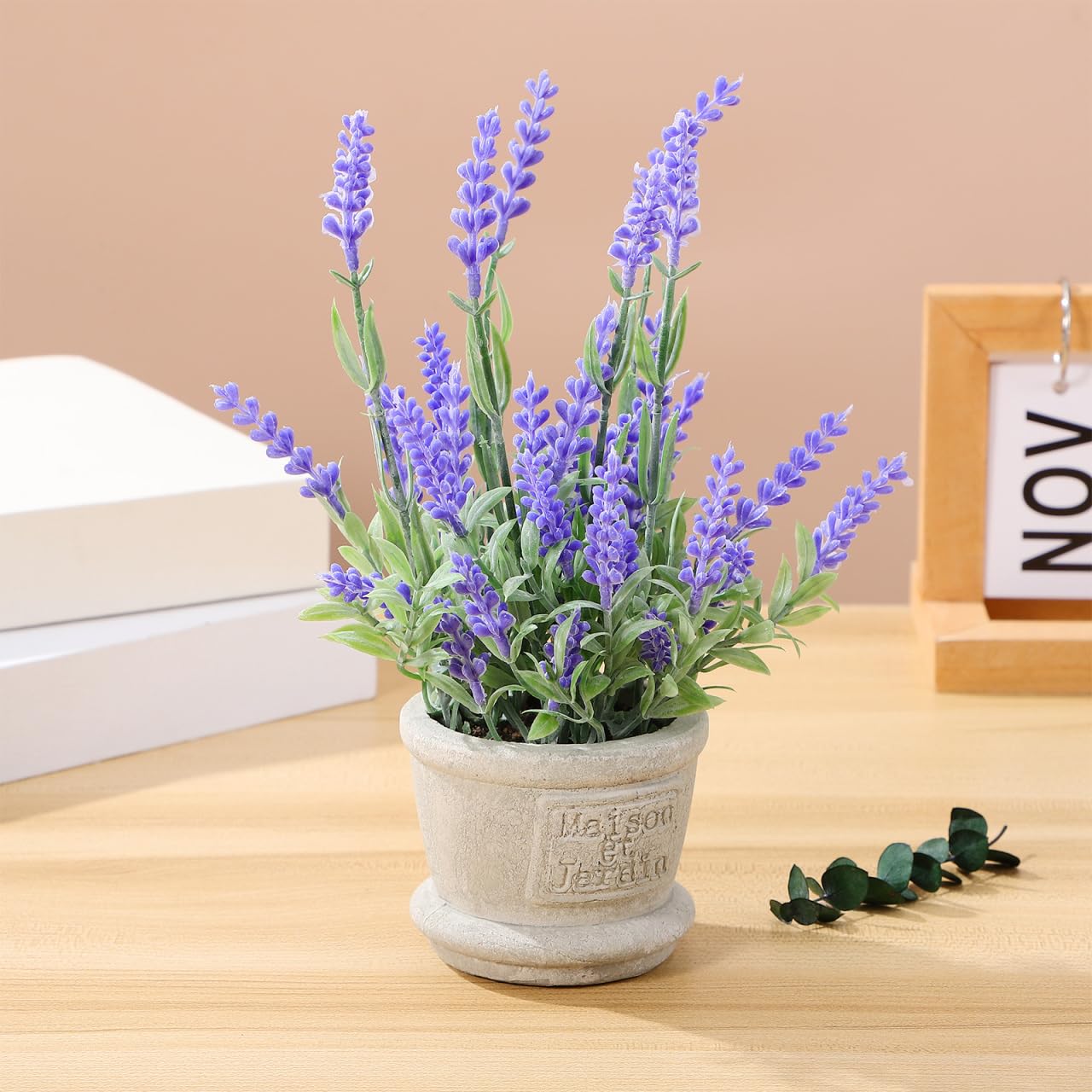 PartyKindom Artificielle en Pot Plante décorative pour Salon, Bureau et Rebord de fenêtre 20,7 cm Fleurs artificielles pour aménagement de la pièce et détente