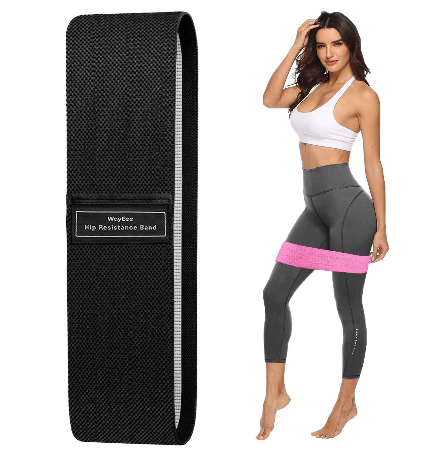 Resistance Bands Loop Workout Bands Booty Bands for Legs and Butt,Non Slip Exercise Fabric Hip Bands Fitness Bands for Women/Men Squat Glute Hip Training