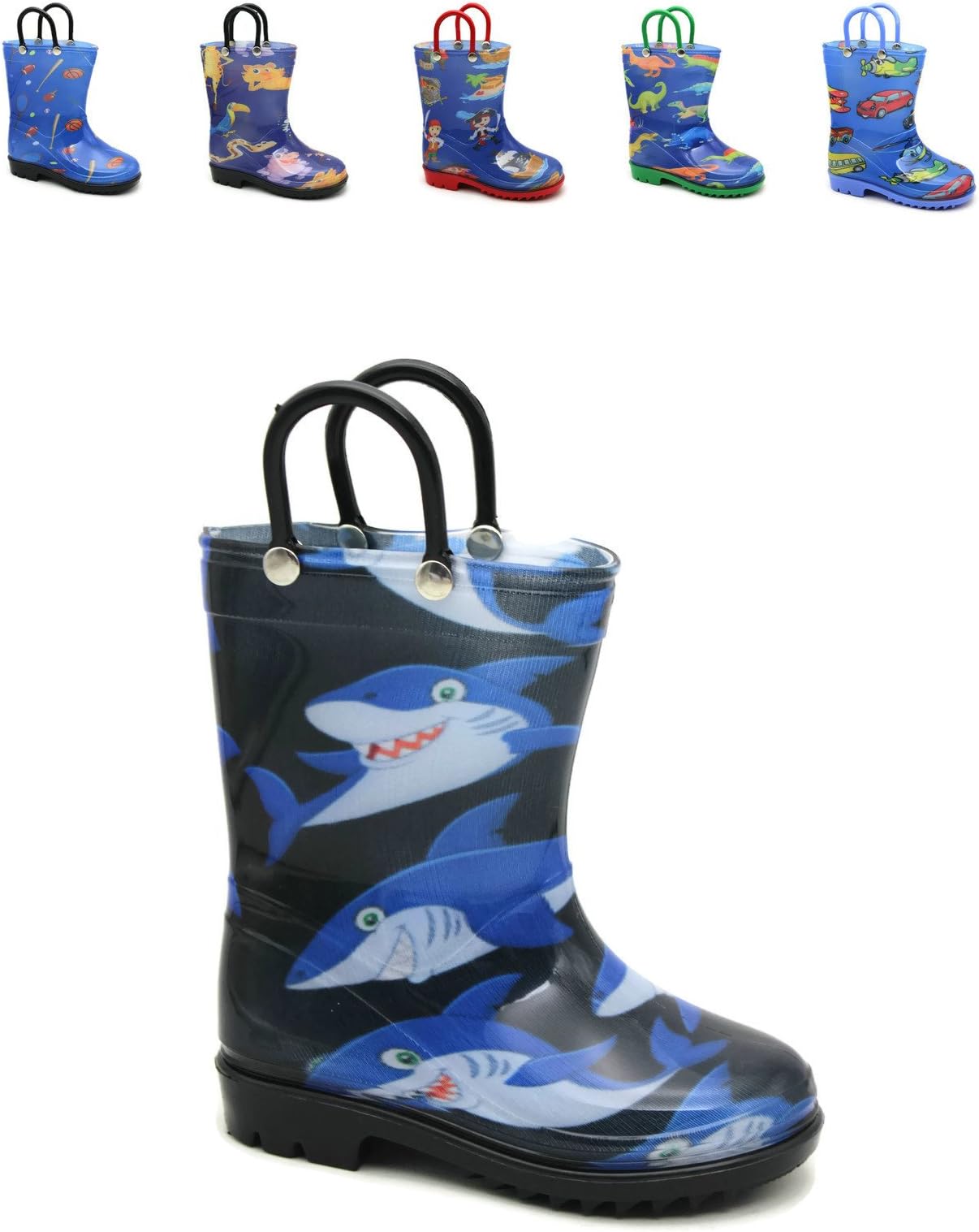 Kids Boys Printed Rainboots Assorted Prints Toddler/Little Kid/Big Kid Sizes
