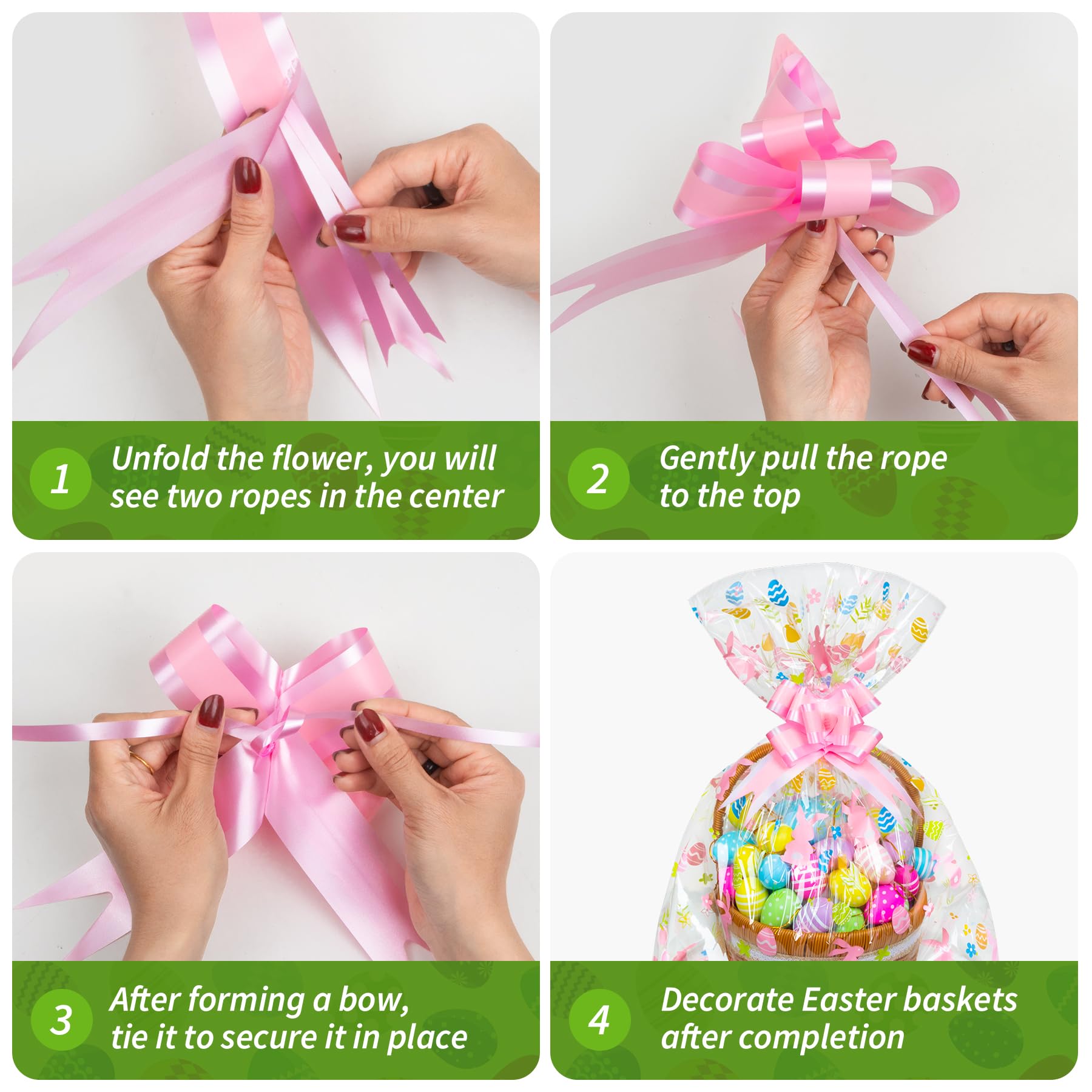 how to tie ribbon on cellophane