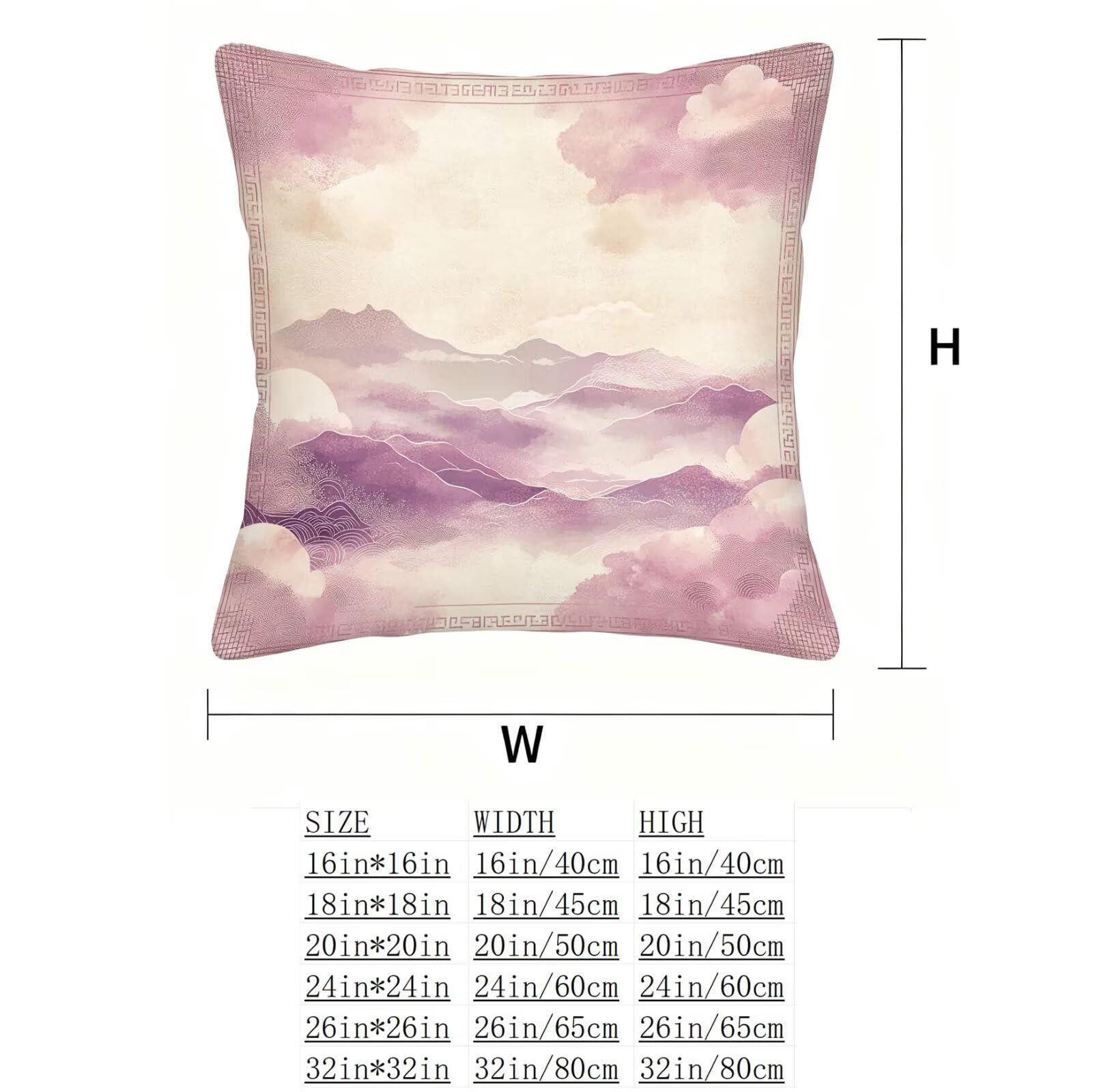 Violet Housse Coussin 60x60 Paysage Taie Oreiller 60x60 Lot de 4 Super Doux Protege Oreiller 60 x 60 Decoration Automne Taie D'oreiller Carrées Coussin Canape, pour Maison Chambre Canapé E - 860
