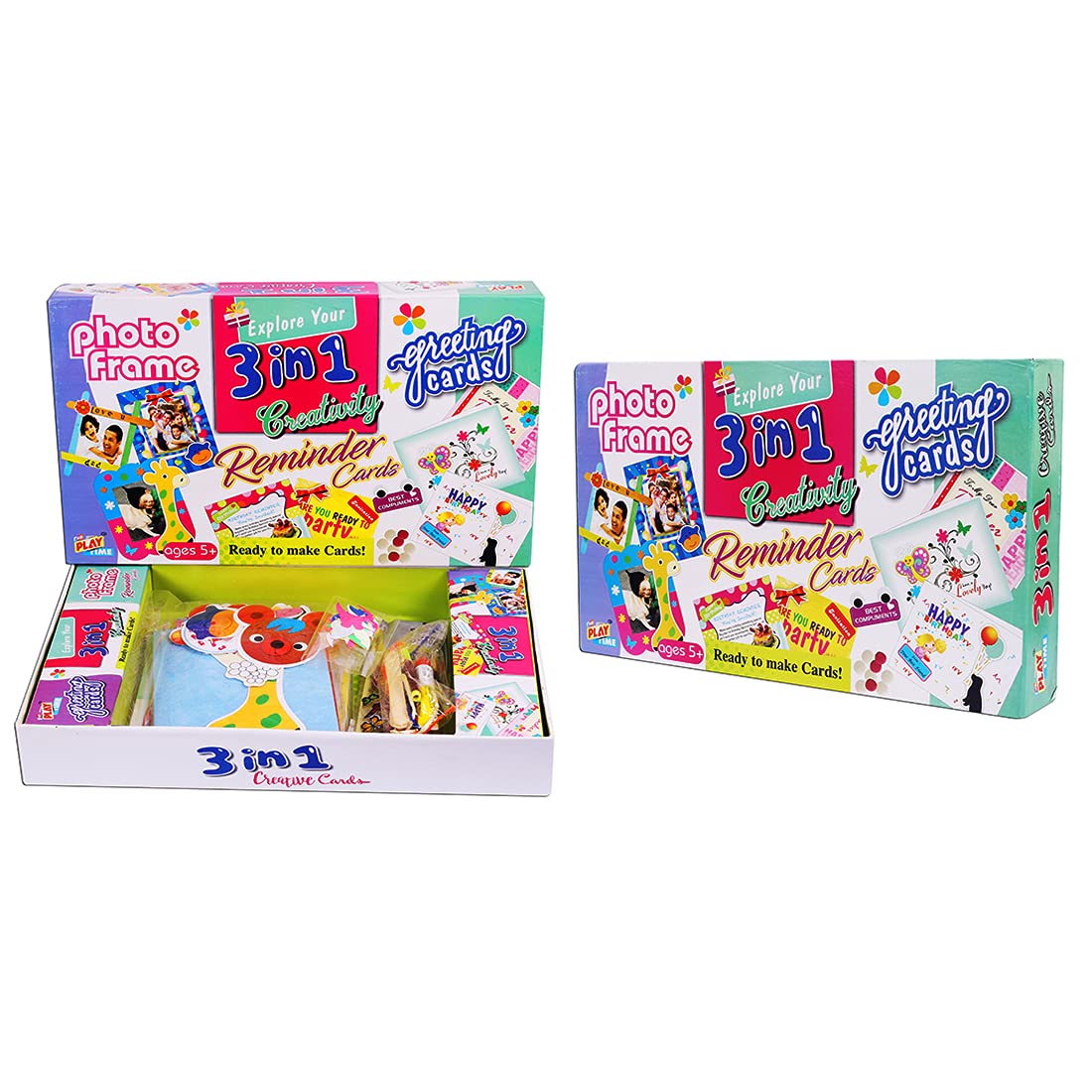 TOYSTER 3 in 1 Creativity Game - Board Games for Kids - Photo Frame Games - Greeting Cards Game - Reminder Cards Game - Craft Game for Kids - Pack of 01