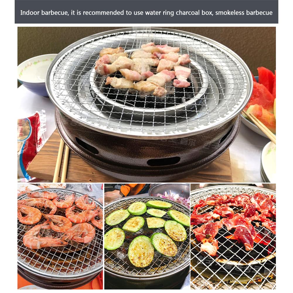 Grill de Barbacoa de Casas Plegables, Acero Inoxidable de Barbacoa portátil, Rejilla Multifuncional de carbón sin Palos, Interiores al Aire Libre, campings