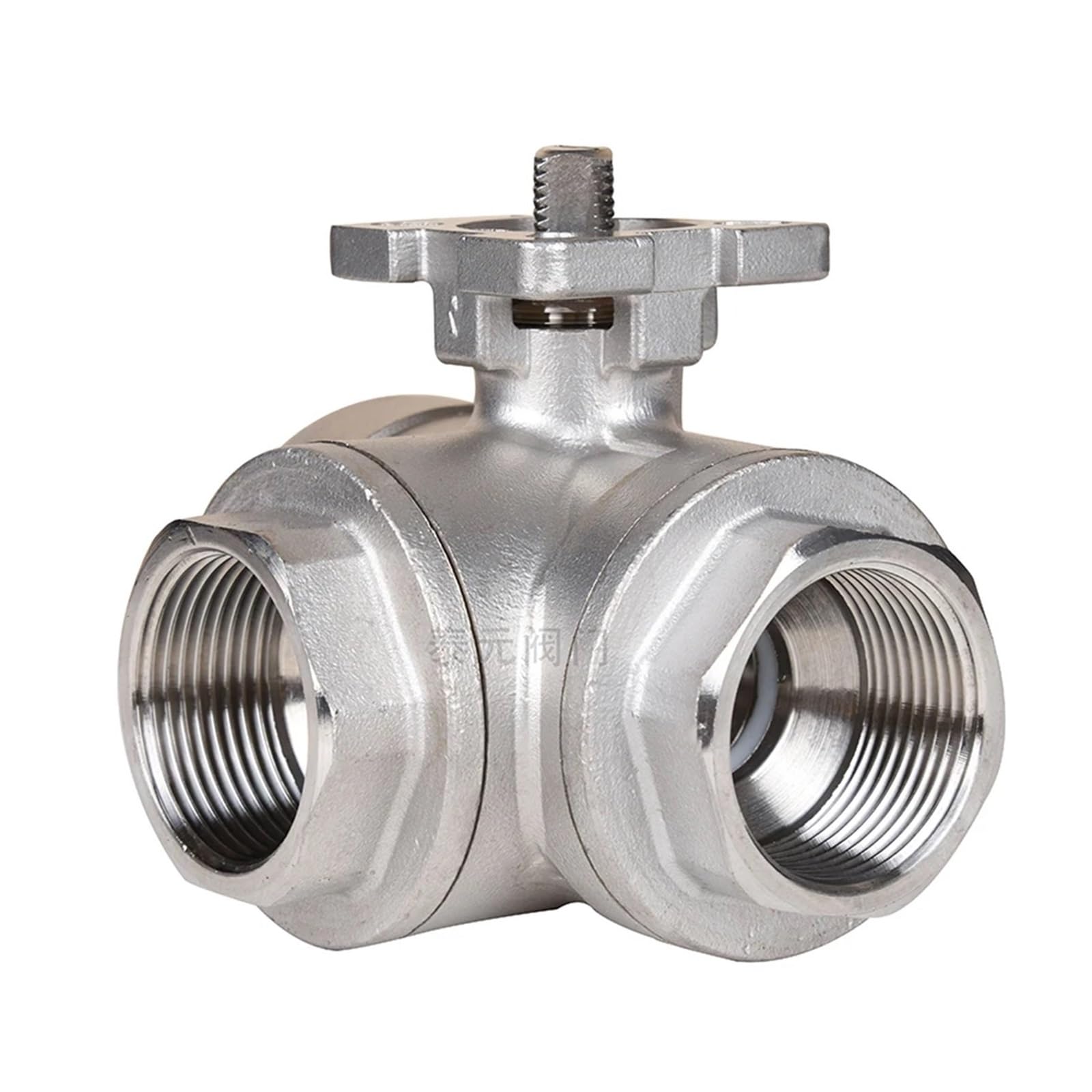 Vanne DN50 SS304 3 voies type L taraudée pour tuyauterie et fluide