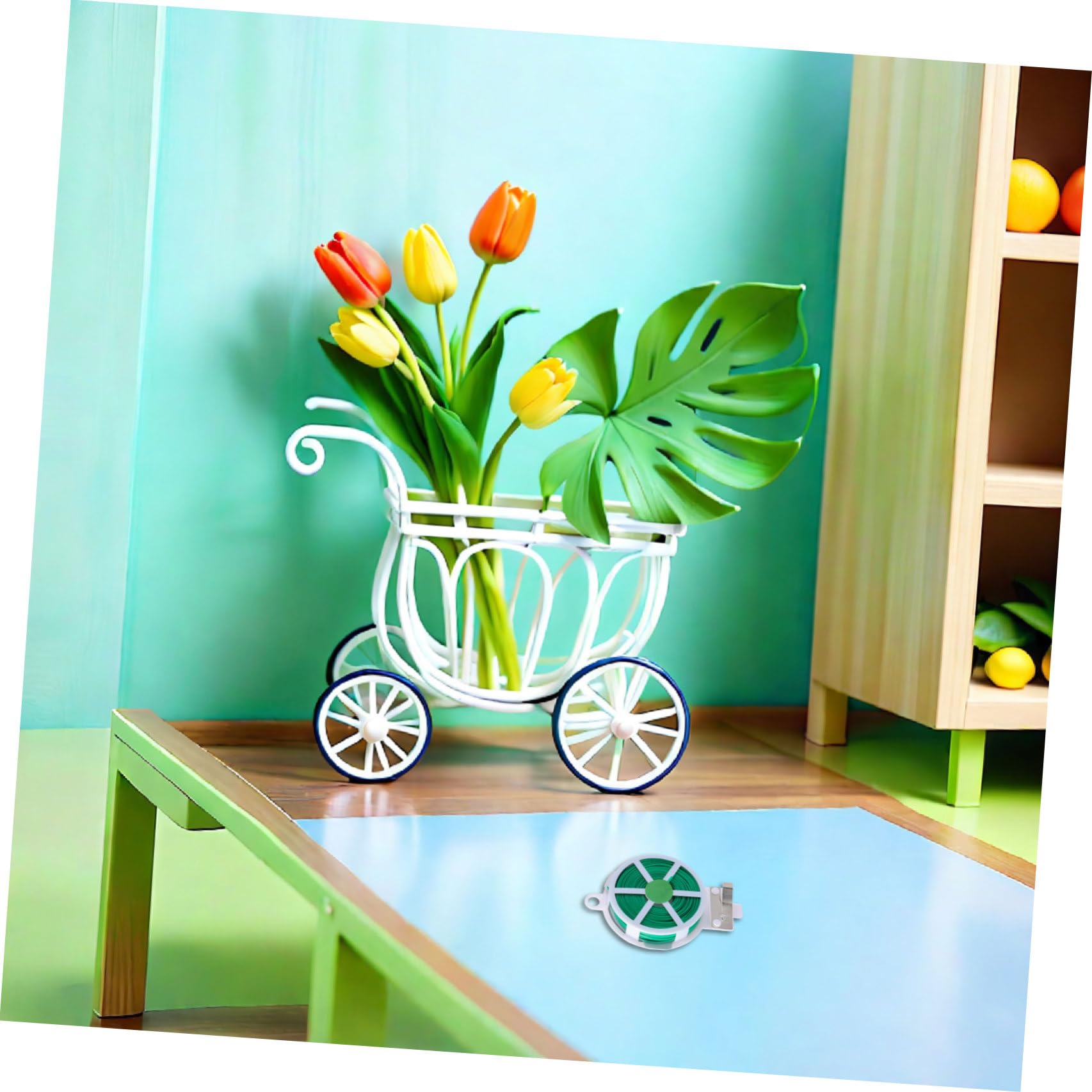 Toyvian Lot de 12 Liens Torsadés Verts pour Jardinage Fil de Paysagisme Gainé 50 M Attaches Robustes pour Plantes Grimpantes Tuteurs et Palissage Accessoire Fixation Jardin Solide et