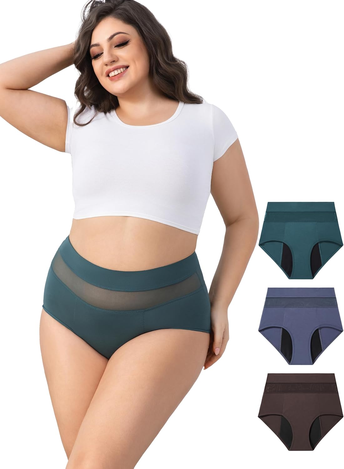 Goat Union Overnight Period Underwear for Women Heavy Flow, Leakproof Menstrual Panties Full Coverage