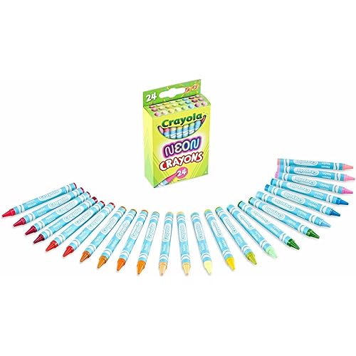 Crayola Neon Crayons, Back To School Supplies, 24 Count