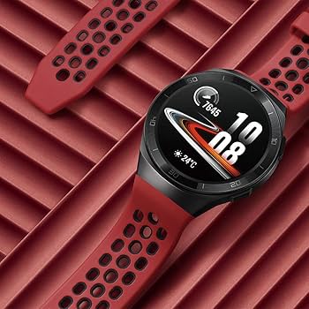 HUAWEI Watch GT 2e Red & Black TPU Strap : Amazon.in