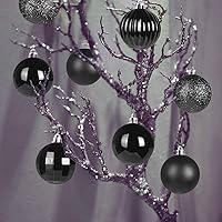 Vista 197 de Bolas de Navidad grandes de bronce de 3.2 pulgadas, adornos de decoración de árbol de Navidad, bolas colgantes inastillables para cumpleaños