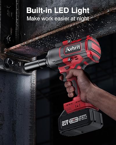 Miniatura 8 de Llave de impacto de 1000 Nm (738 pies-libras) de 12 pulgada con 2 baterías de 4.0 Ah, llaves de impacto inalámbricas de alto par, pistola de impacto