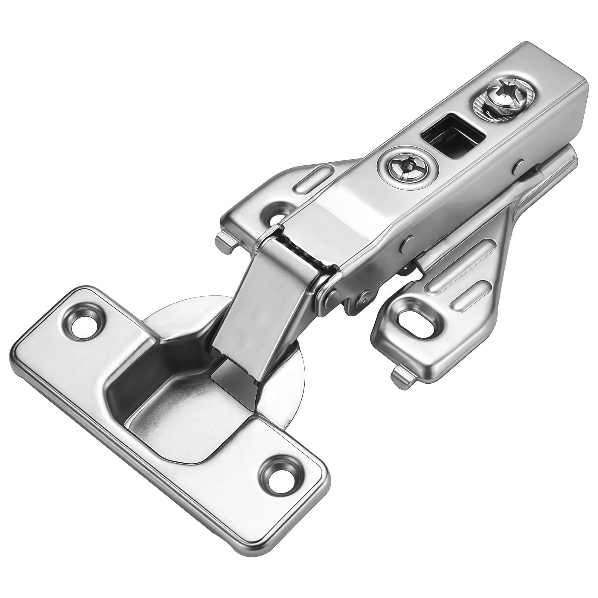 2pcs Clip On Face Frame Soft Close Cabinet Hinges Full Overlay Concealed Kitchen Cabinet Hinges Nickel Finish