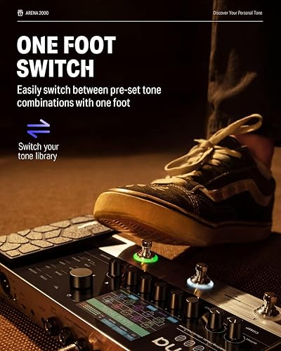 Miniatura 8 de Donner Arena 2000 Pedal Multi-Efectos para Guitarra con 278 Efectos, 100 IRs, Looper, Caja de Ritmos, Modelado de Amplificador, Soporte XLR y MIDI