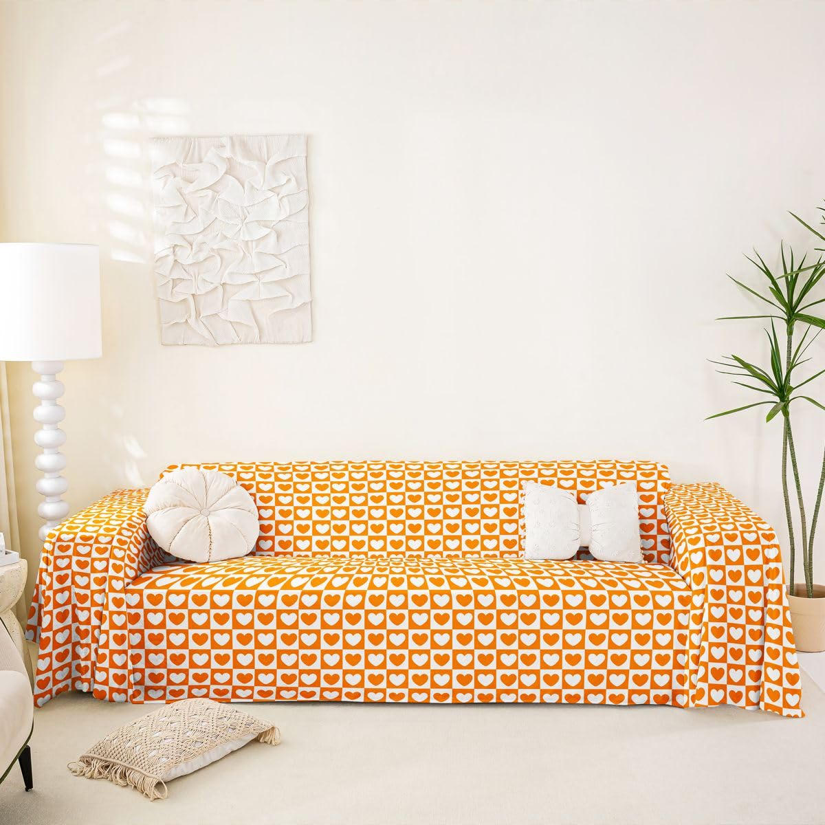 Homewish Funda de sofá con diseño de corazón y amor, 180 x 340 cm