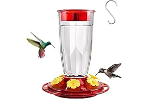 Kingsyard Hummingbird Feeder for Outdoors Hanging - Bee Guard and Ant Moat