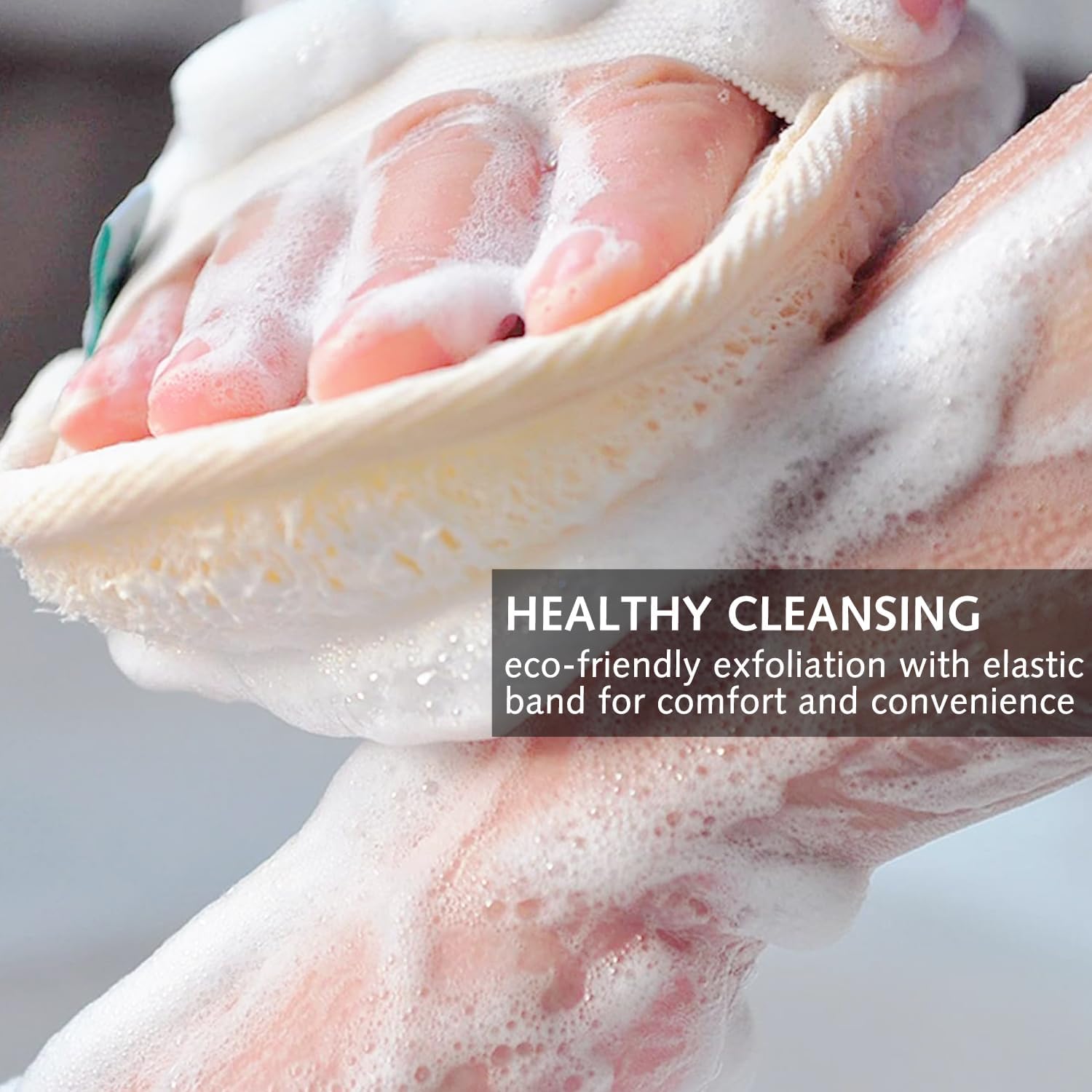 2 sztuki naturalnej gąbki Loofah peeling do ciała, przyjazna dla środowiska i biodegradowalna gąbka pod prysznic, loofah dla kobiet i mężczyzn