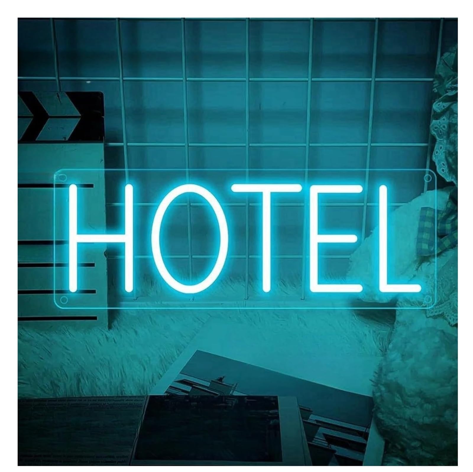 Zynther Neon lamp for neon Sign for Panel for Hotels, Wall Decor, Business Signs(40cmx14cmRé)