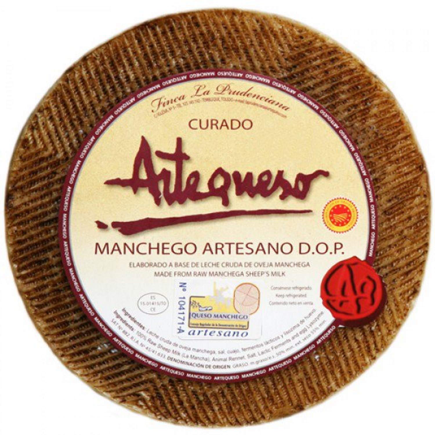 Cured Sheep Cheese 'DO Manchego' app. 3 kg - Artequeso