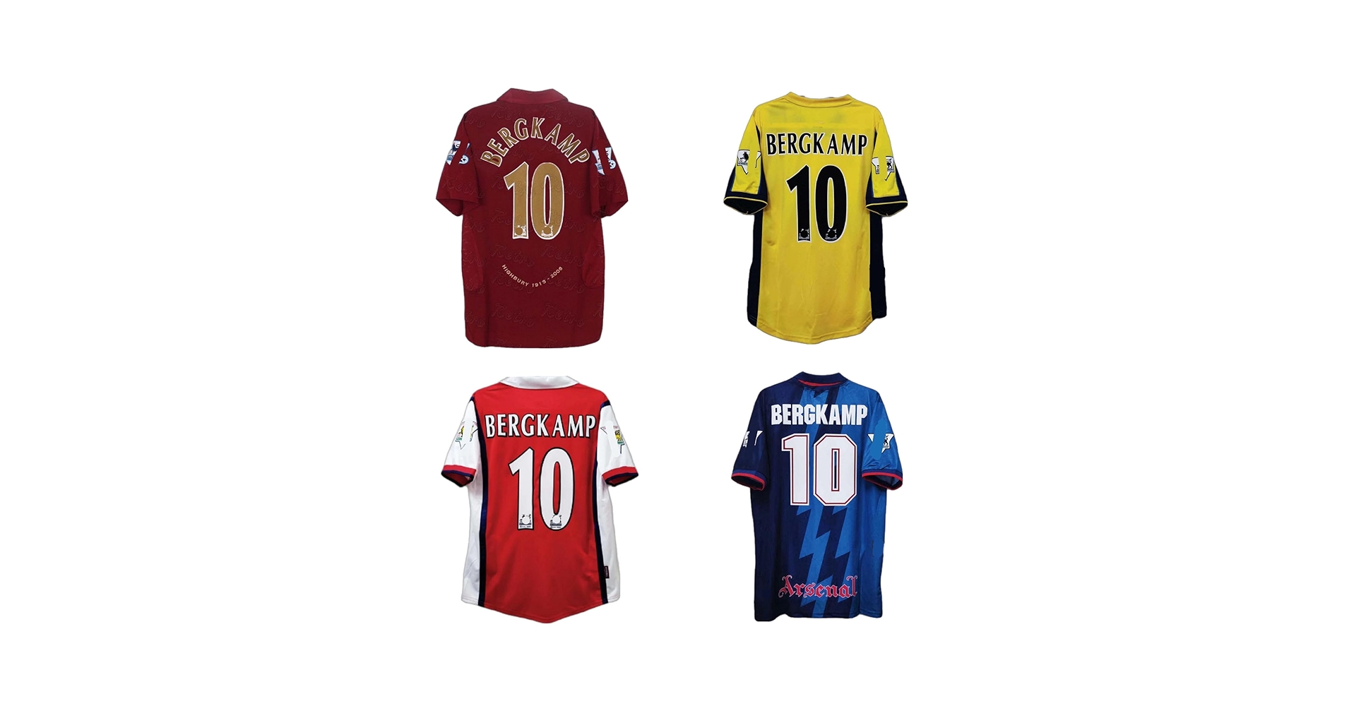 【希少・美品！】アーセナル/デニス・ベルカンプ/A/96-97シーズンモデルM アーセナル(Arsenal)96-97 A #10 ベルカンプ(Bergkamp) - USED