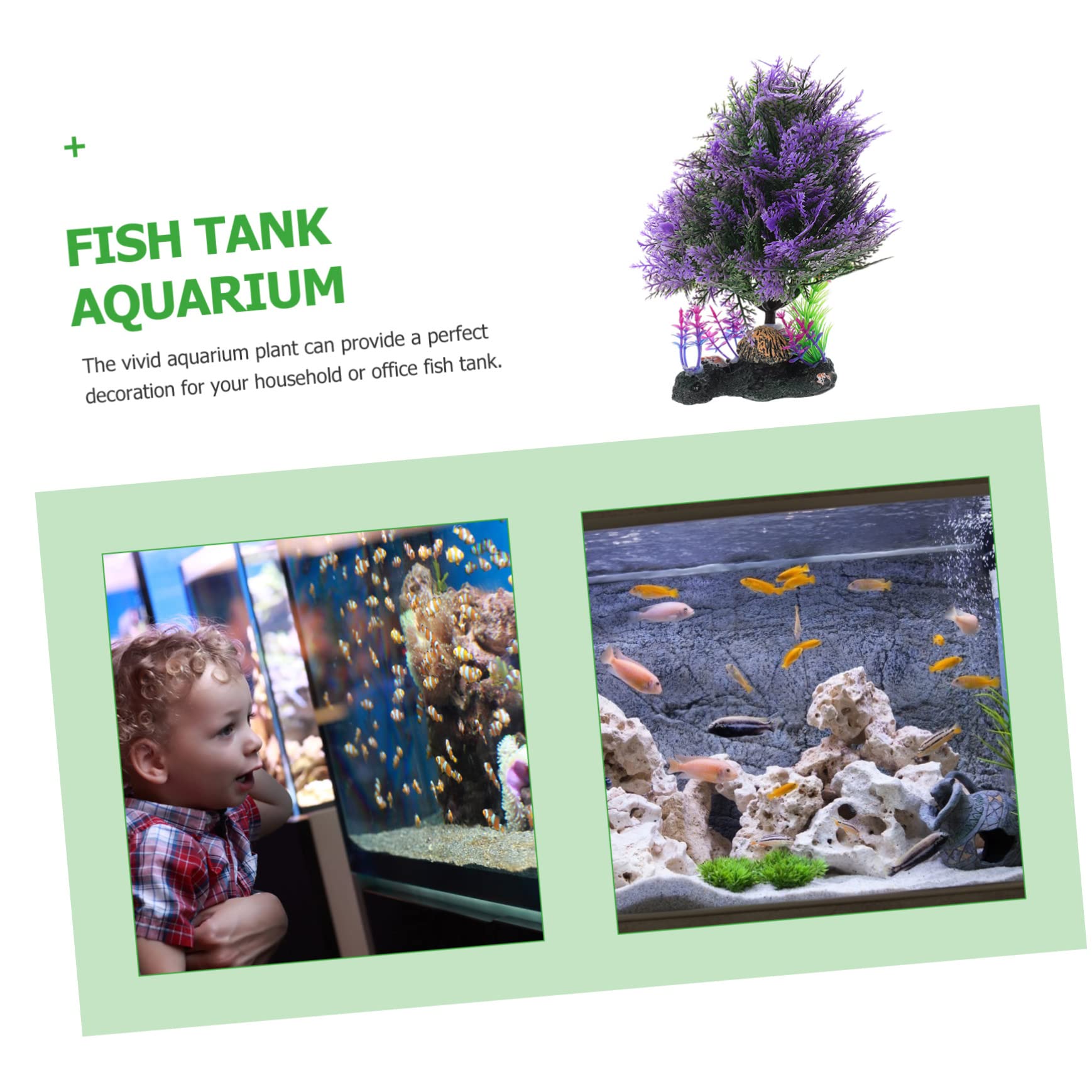 BESPORTBLE 3pièces Ornement Artificiel De Plantes Aquatiques Décoration Naturelle Pour Aquarium Et Fish Tank Accessoire De Paysage Pour Amateurs De Poissons Simulation De Plantes Aquatiques