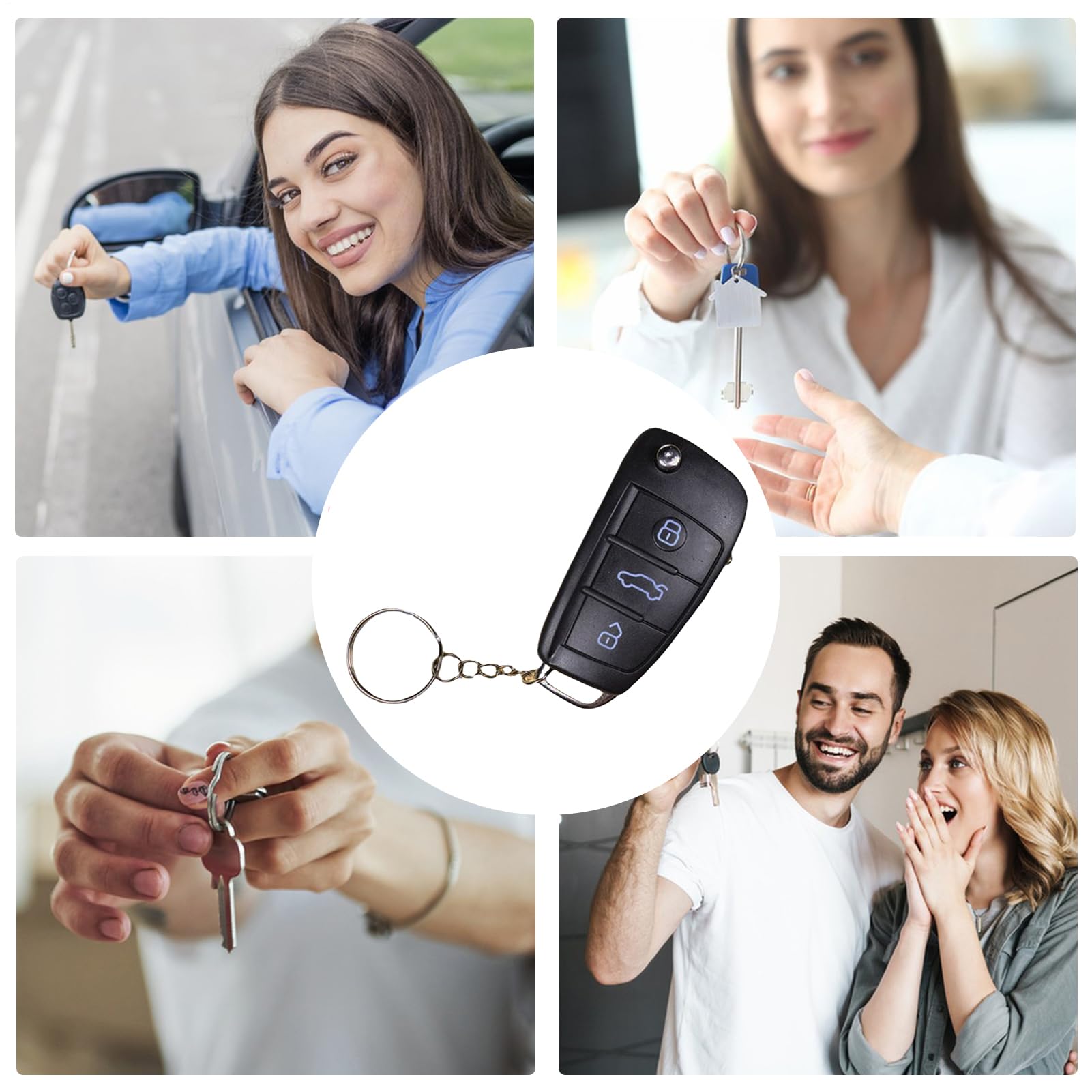 Prank Key FOB, Safe Electric Shock Trick Novelty Gag, Realistic Car Key Design Funny Joke, Instant Light Up Feature Simple Activation, Stress Relief Office Desk Toys, Portable Humor Accessory