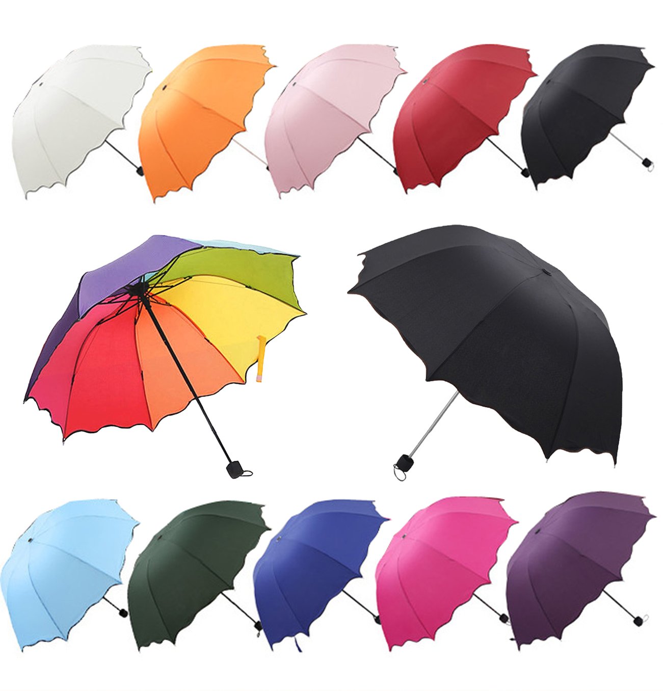 Amazon.com: ACEFAST INC Dome Parasol Sun-rain Umbrella,Triple