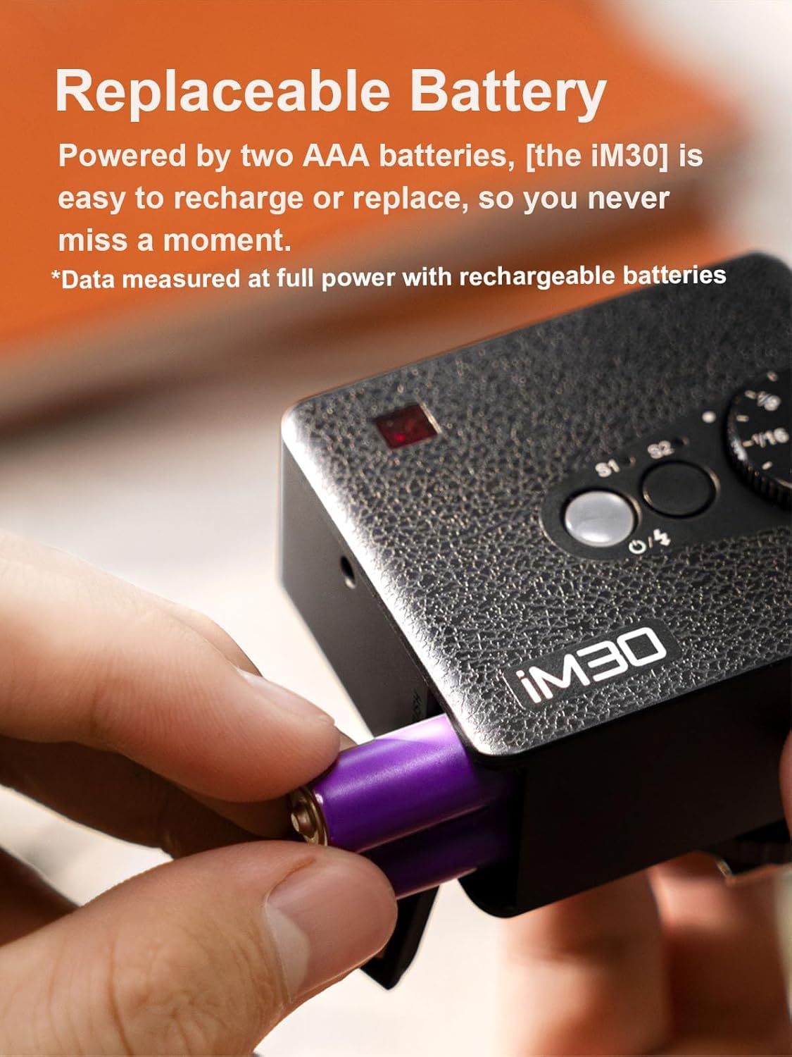 Godox Flash Godox iM30 Mini Flash - Camera Flash GN 15, 7 Power Levels, IM 30 Mini Manual Flash for Canon/Sony zv1/Sony zve10 /Ricoh gr3/Fuji f1-230 Full-Power Flashes/6500K±200K/3.6S Recycle