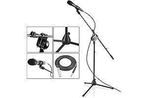 Pyle Dynamic Microphone with Stand for Singing and Karaoke