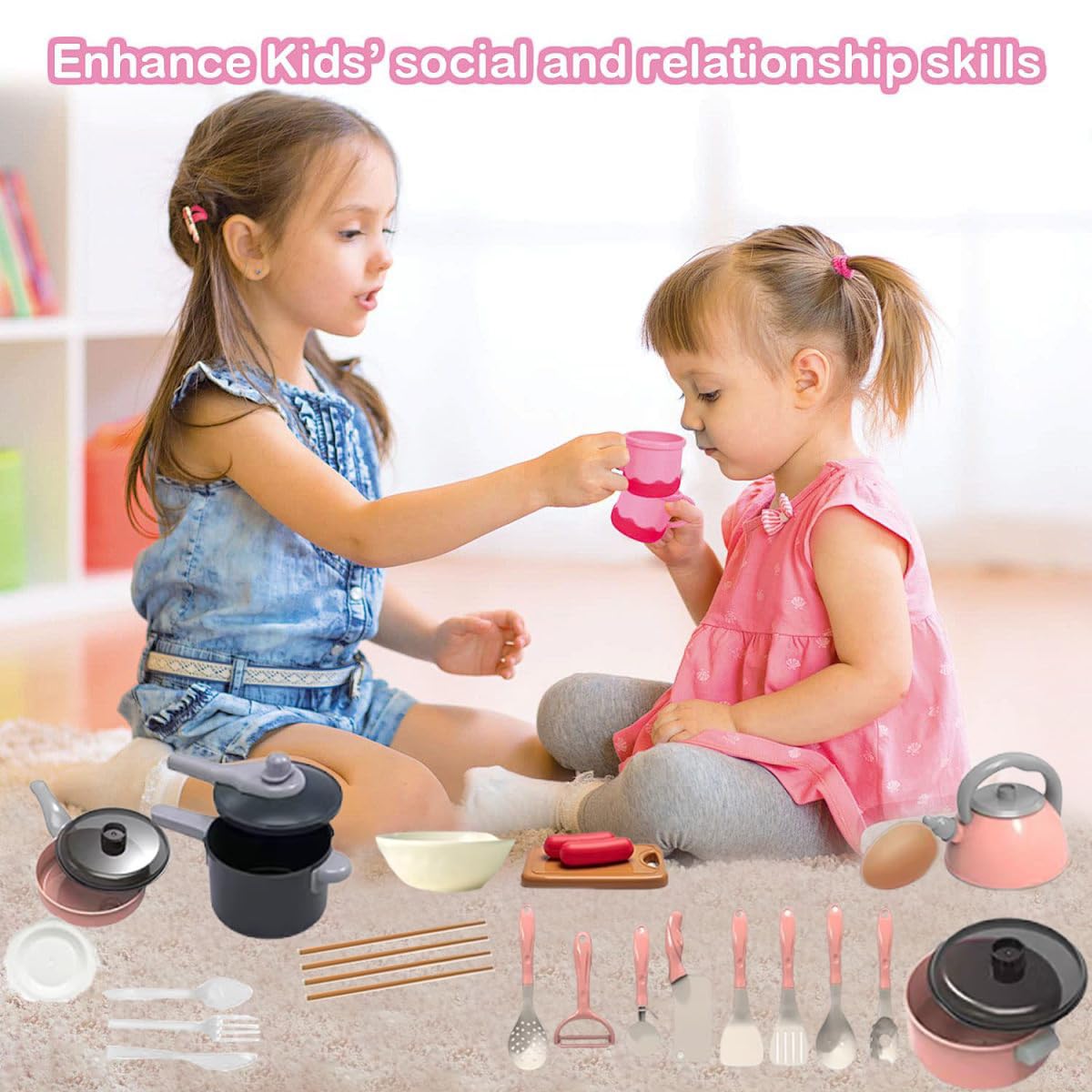 Mini Kitchen Accessories,Kitchen Toy Set Accessories,Miniature Cookware Accessories for Cooking Cookware Pots and Pans Set Gifts - Image 5