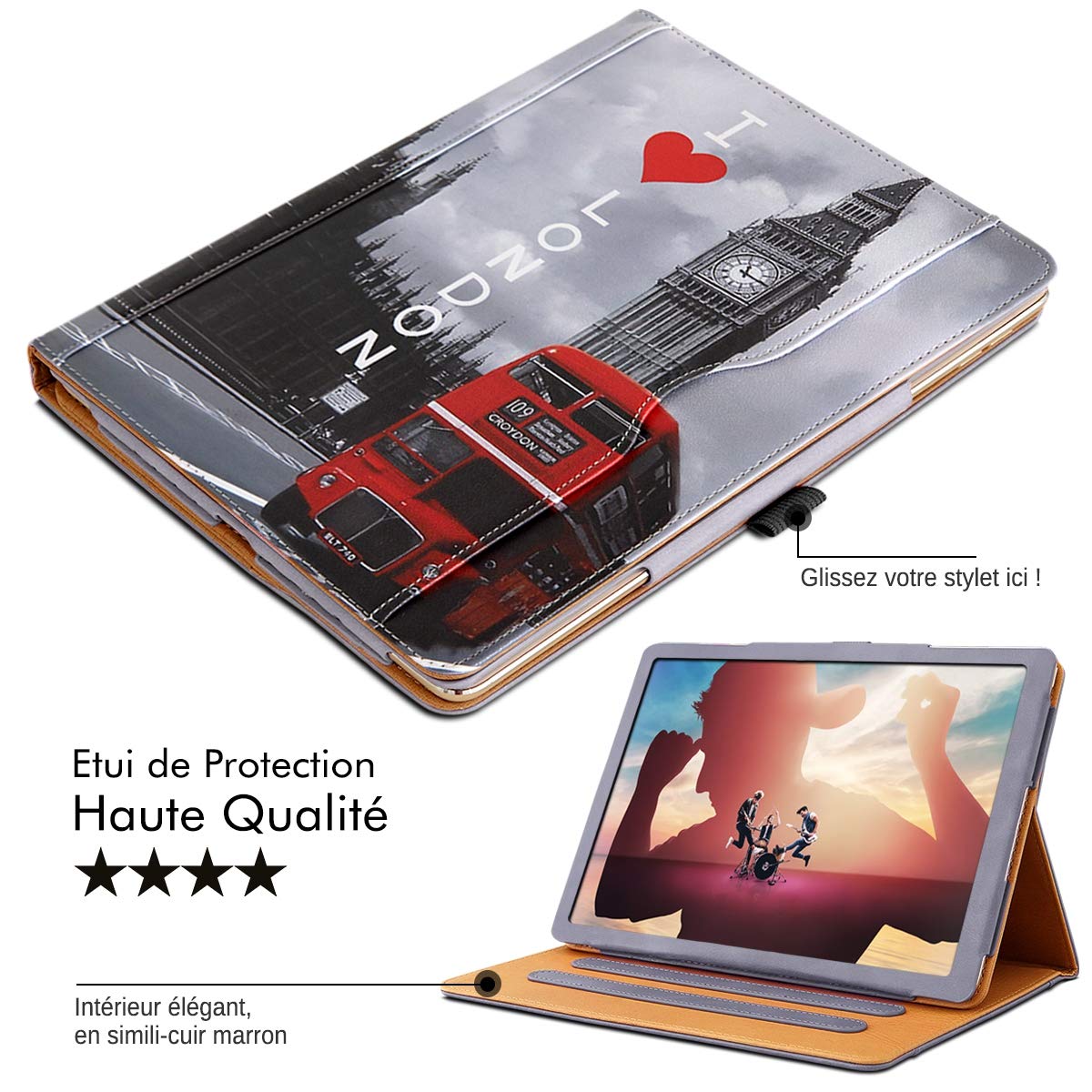 Housse Etui Motif MV11 Universel S pour Tablette Logicom M Bot Tab 71 7