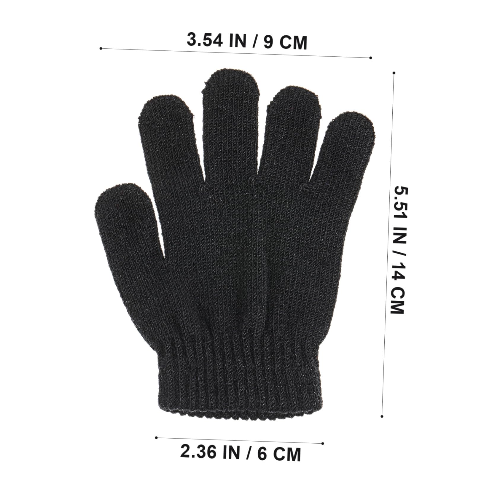 VANZACK Guantes Infantiles de Punto Cálidos para Invierno de Cinco Dedos Color Azul para Elástico y