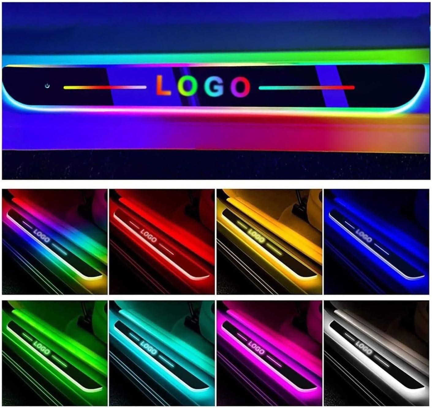 Led Car Door Sill Lights, Customization LED Door Sill Pro with 7