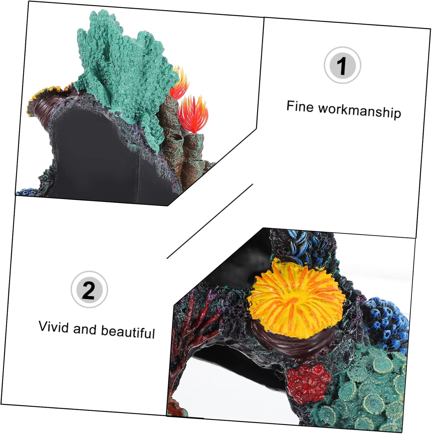 Didiseaon Artificial Coral Decoration for Aquariums Vibrant Plant for Fish Tanks Housewarming Multi-Scene Use Safe for Fish and Water Quality