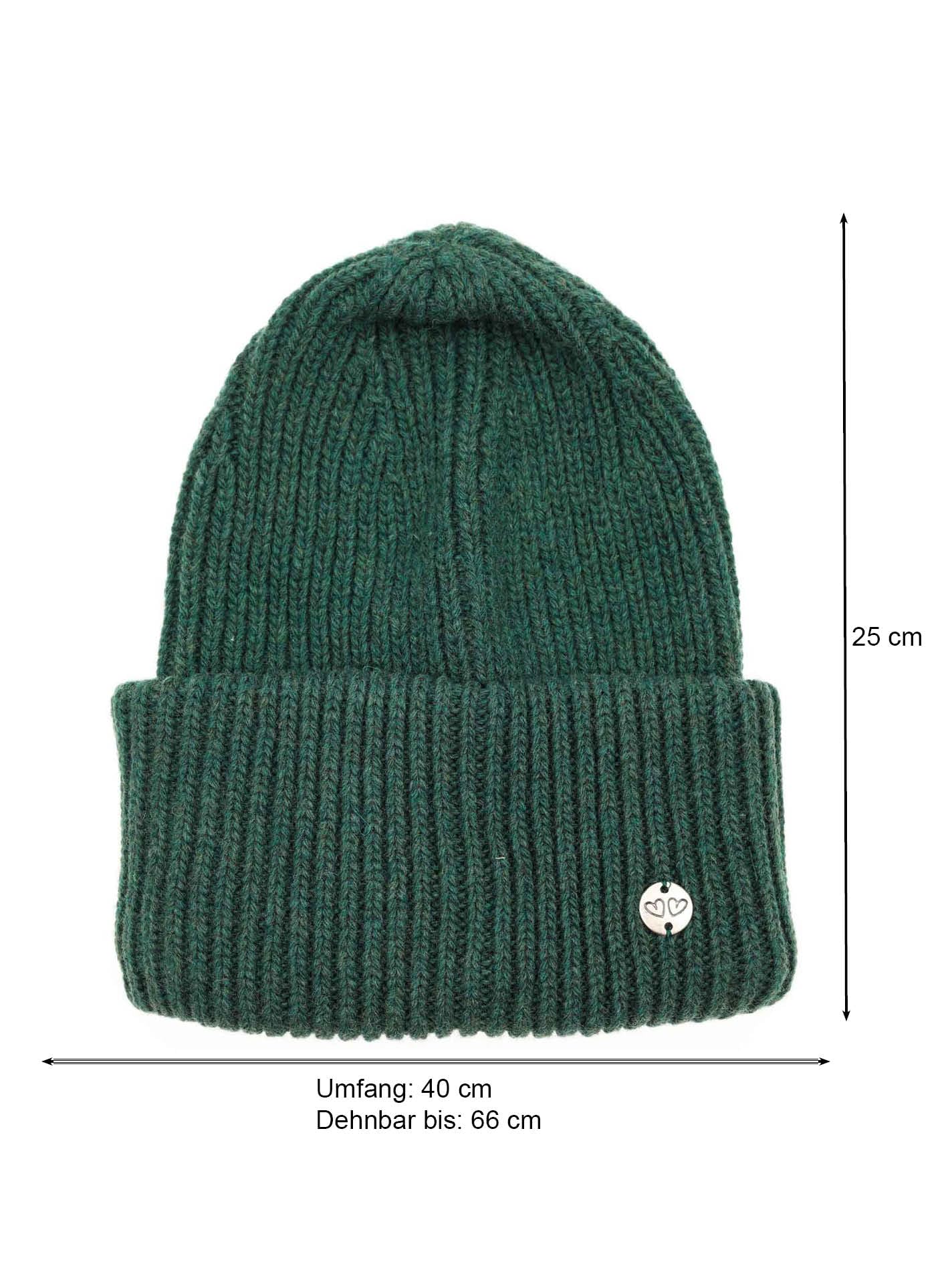 Zwillingsherz Slouch czapka beanie – wysokiej jakości czapka z dzianiny dla kobiet dziewcząt chłopców – czapka – unisex – rozmiar uniwersalny – ciepła i miękka latem jesienią i zimą – trwała gruba dzianina, khaki, jeden rozmiar