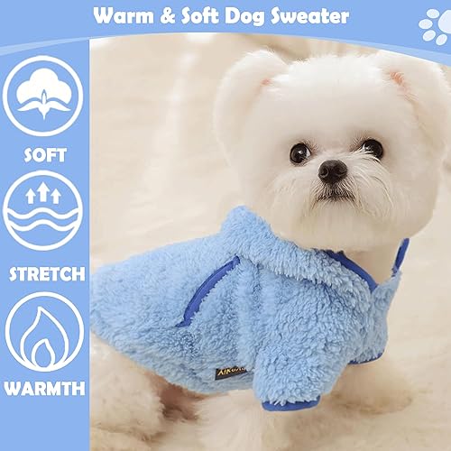 Miniatura 3 de Suéter pequeño de forro polar con capucha para perros pequeños, hembras y niños, ropa cálida de invierno para cachorros para Chihuahua, taza de té,