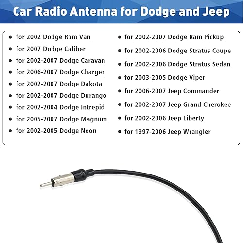 Miniatura 4 de Adaptador de antena estéreo de radio de coche compatible con conector de antena de radio Chevrolet Dodge Jeep Chrysler GMC Ford