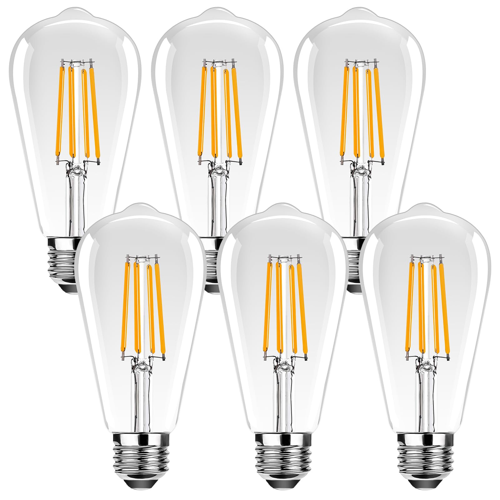 ProCrus ST19 Vintage LED Edison Bulbs,25W Equivalent Outdoor LED Light Bulbs,Antique LED Filament Bulb E26 Base,2.5W Warm White 2200K,250LM,