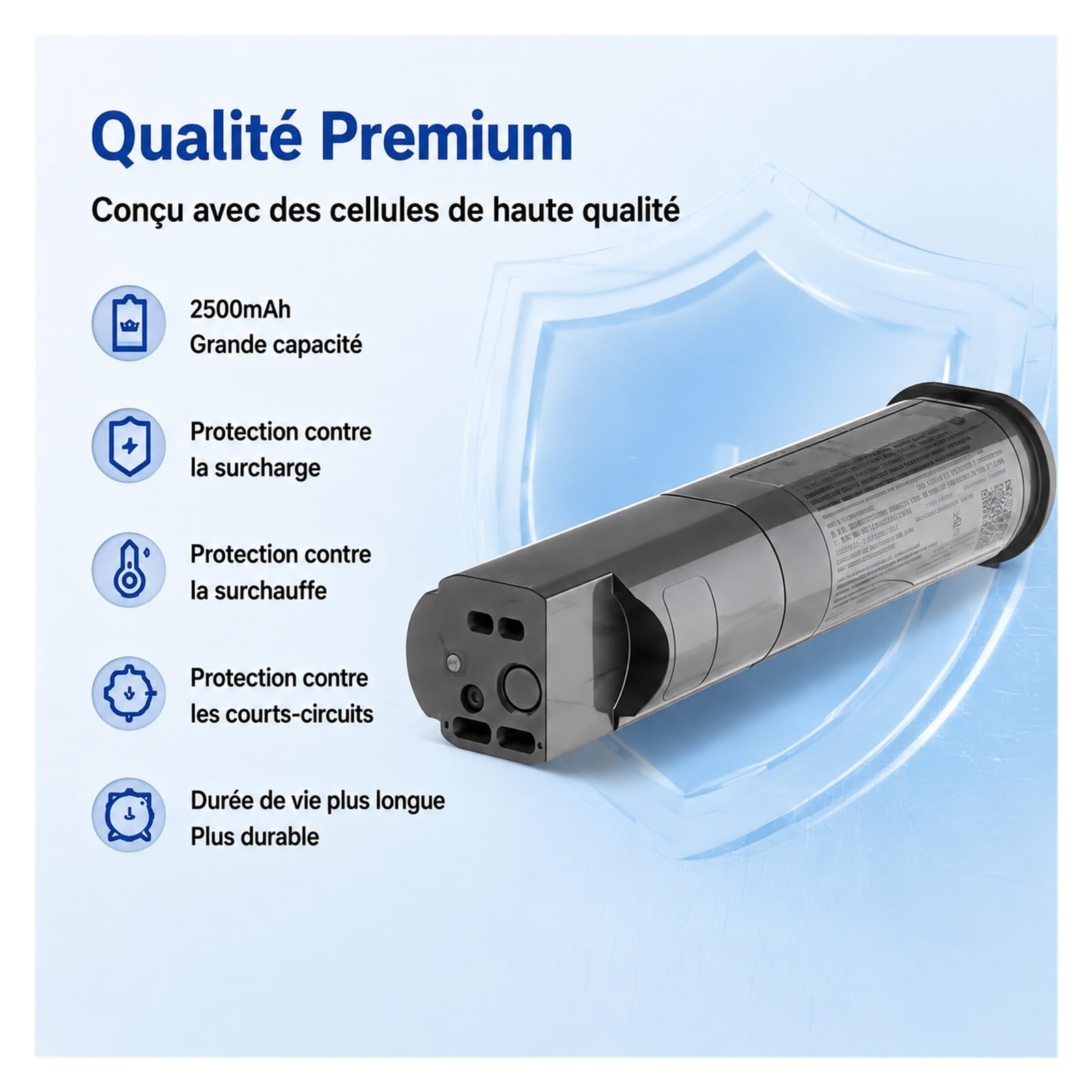 Batterie 2500mAh De Remplacement Compatible Avec Dyson Omni-Glide SV19