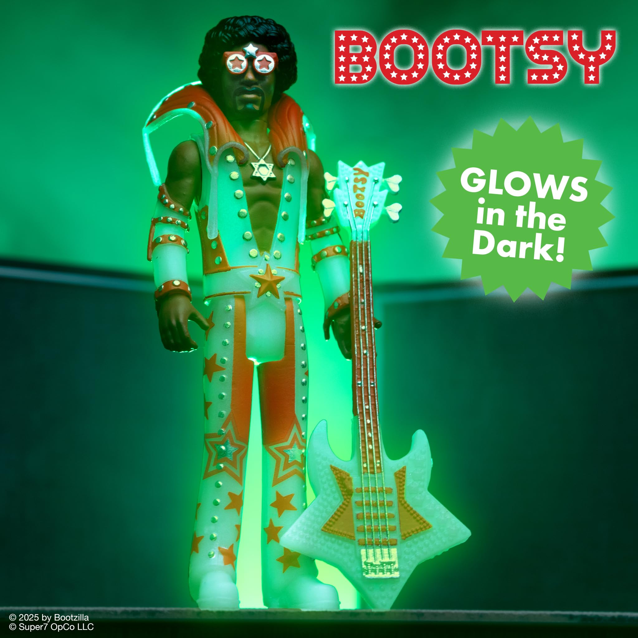 Amazon.co.jp: Super7 Bootsy Collins (グロー) - 3.75インチ Bootsy