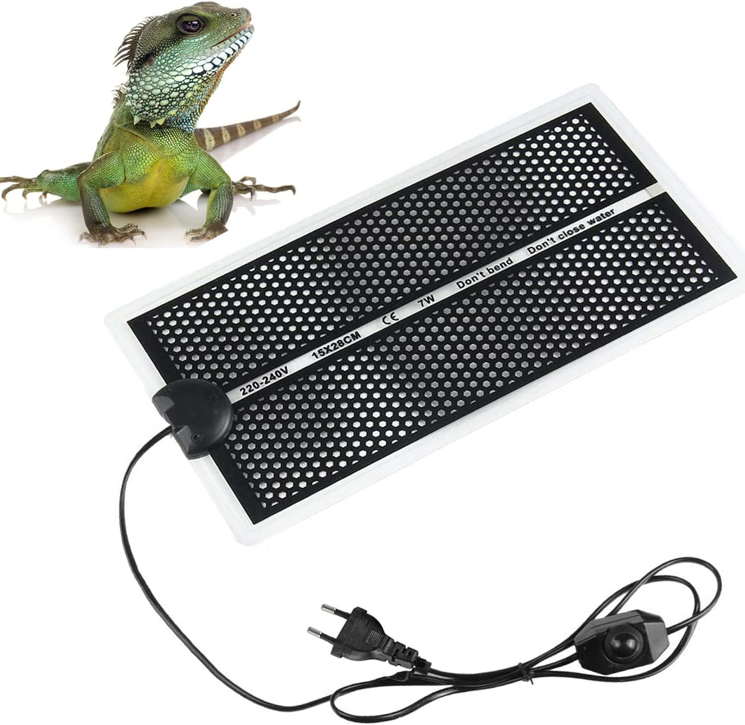 NEKOSUKI Terrarium Heating Mat, Reptile Heating Mat 7 W with Temperature Control for Reptiles