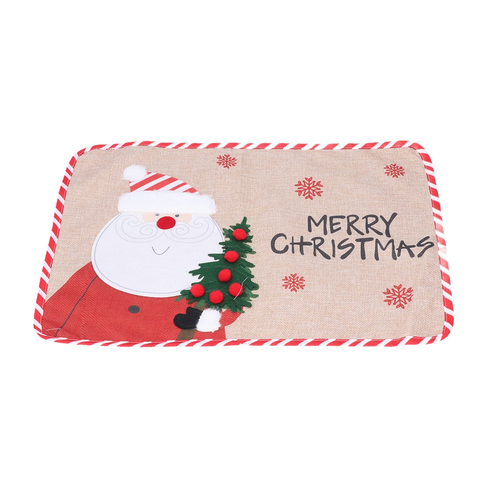 Manteles Individuales Navideños de Tela Gruesa, Modernos y Resistentes, para el Hogar, Hotel, Reutilizables, Antideslizantes, sin Decoloración