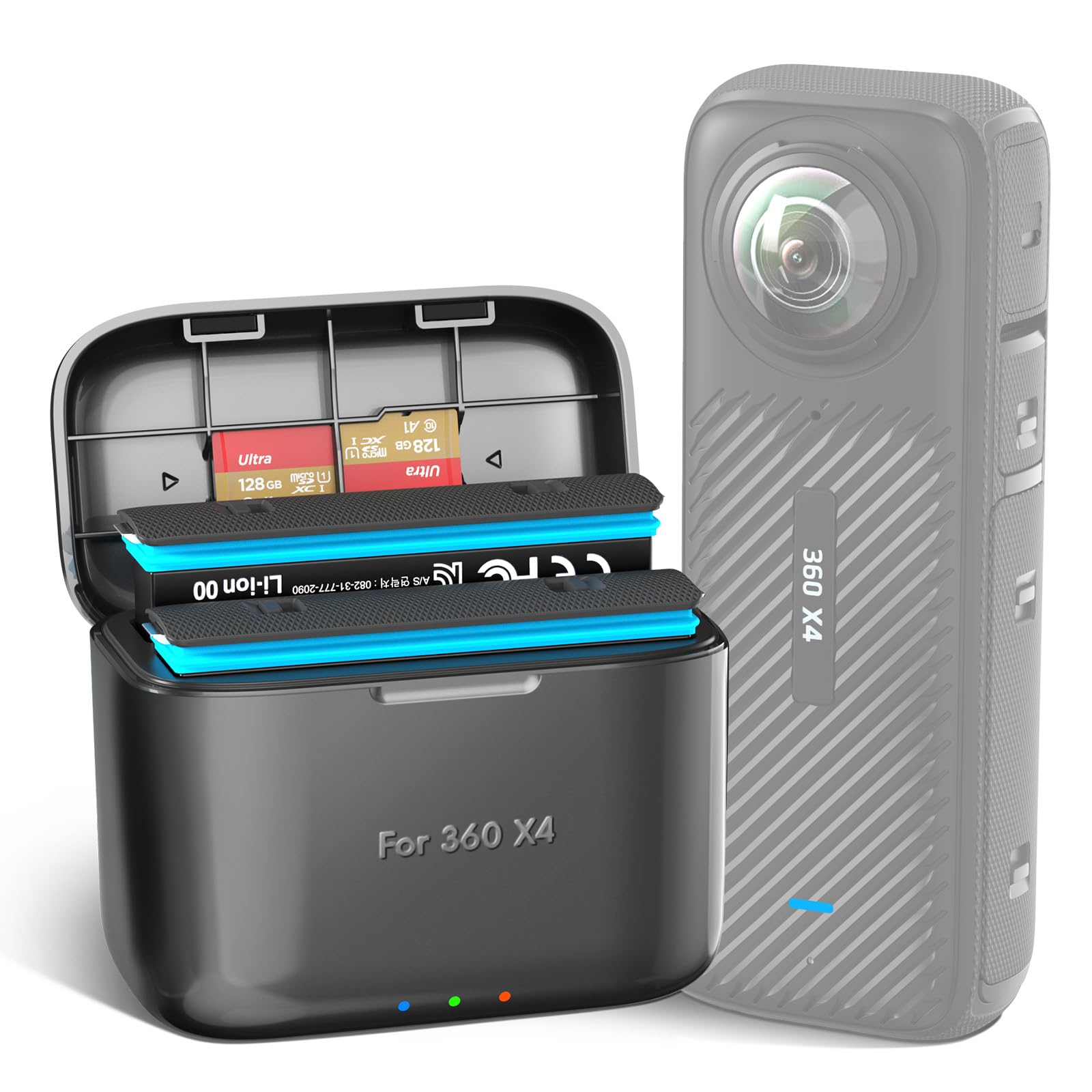 Insta 360 x4 Charger Hub Quick Charge for Insta 360 ONE X4 Battery 