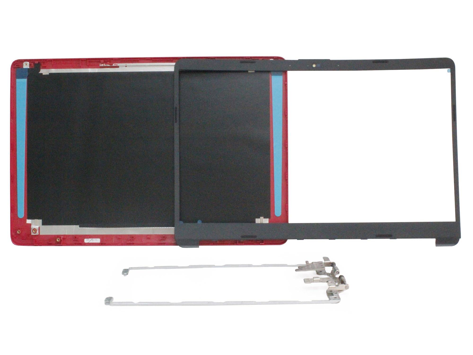 RGBBYTE LCD Back Cover Red + Hinge Set + Front Bezel Frame for HP 15-dw0081wm 15-dw0083wm 15-dw1081wm 15-dw1083wm 15-dw 15t-dw M03725-001 L52009-001