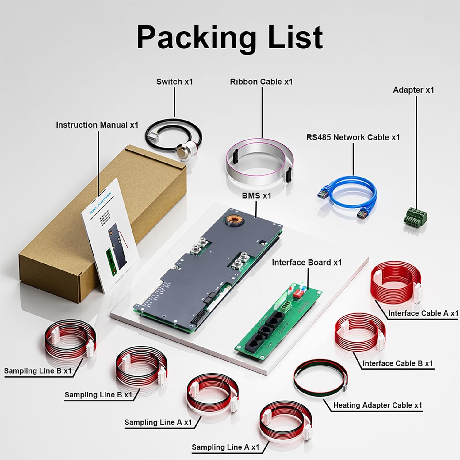 JKBMS Inverter BMS JK-PB1A16S10P V19 packing list