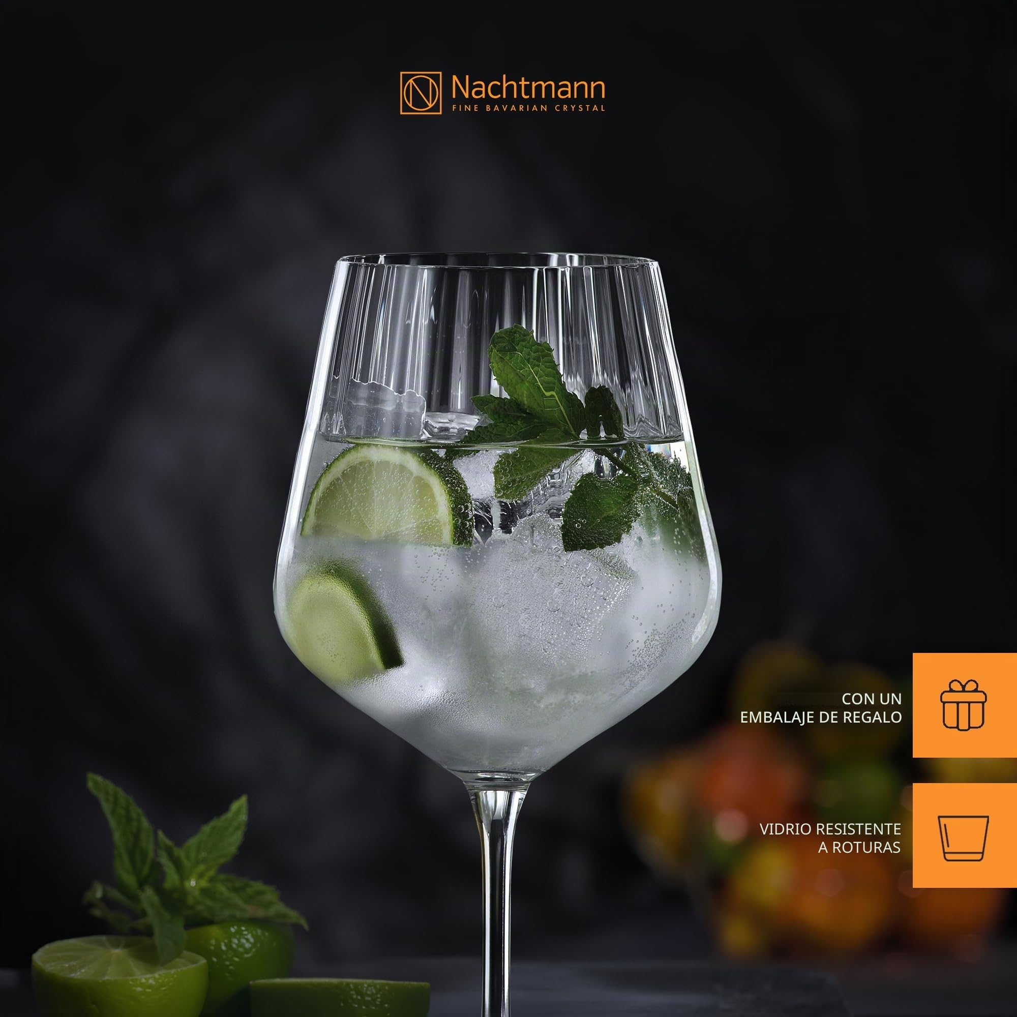 Spiegelau & Nachtmann, Gin & Tonic 102892 - Juego de 4 piezas de Vidrio (640 ml, 22,2 cm)